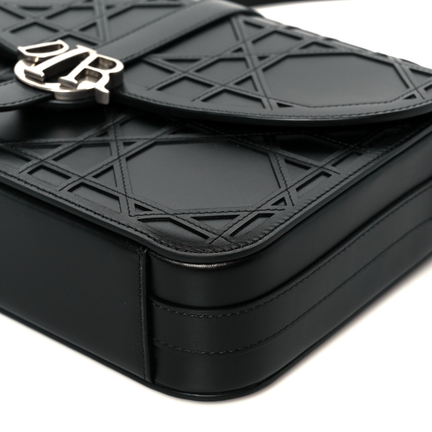 Christian Dior Calfskin Cosmo Laser Cut Cannage Medium Dior Charm