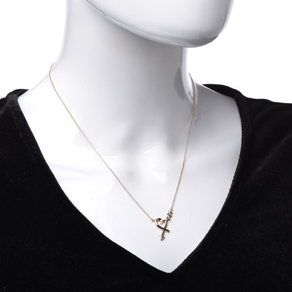 Tiffany 18K Rose Gold Paloma Picasso Heart and Arrow Pendant Necklace 2 of 7