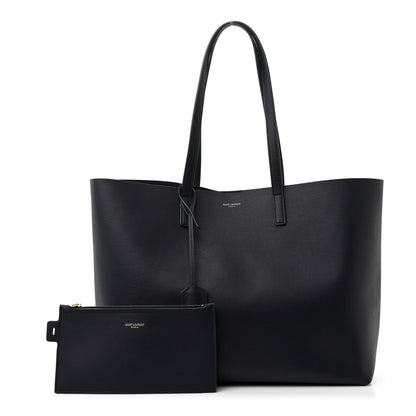 Saint Laurent Calfskin Large Shopping Tote Deep Marine 3 of 12