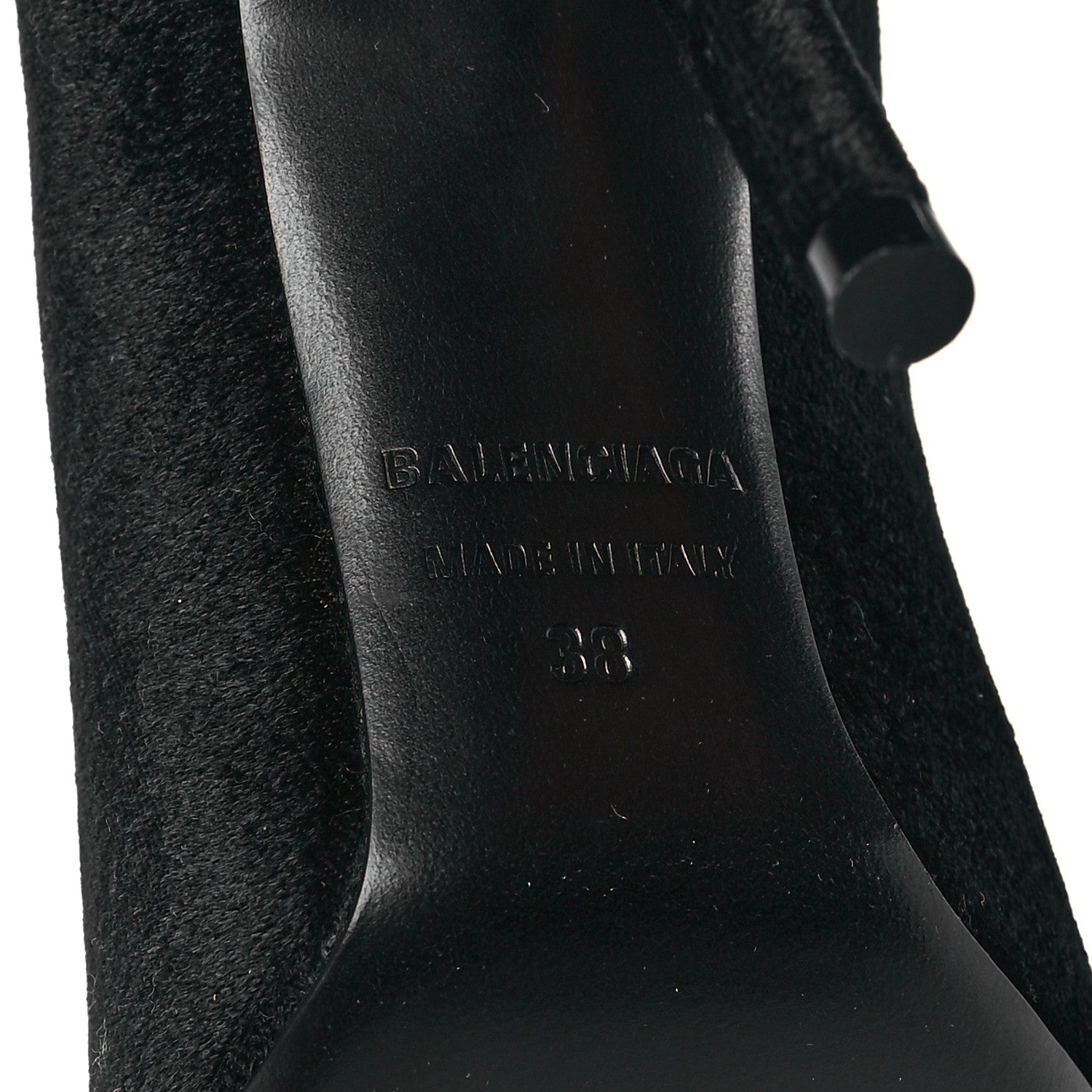 Balenciaga Velvet Spandex Extreme Pointed Toe Knife Ankle Boots 38 Black 7 of 8
