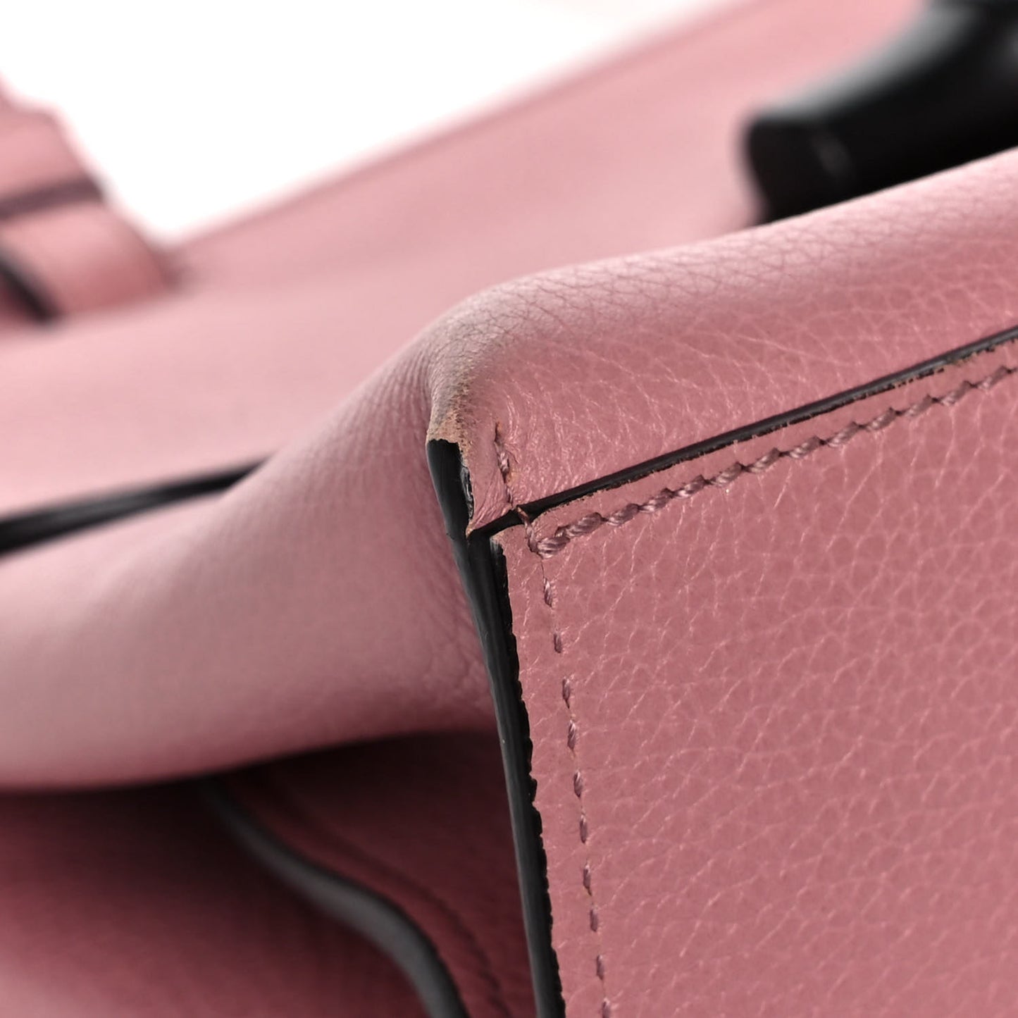 Cellarius Calfskin Medium Bamboo Daily Top Handle Bag Carmine Rose