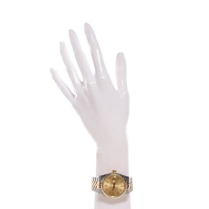 Rolex Stainless Steel 18K Yellow Gold 36mm Oyster Perpetual Datejust Watch Champagne 16013 2 of 11