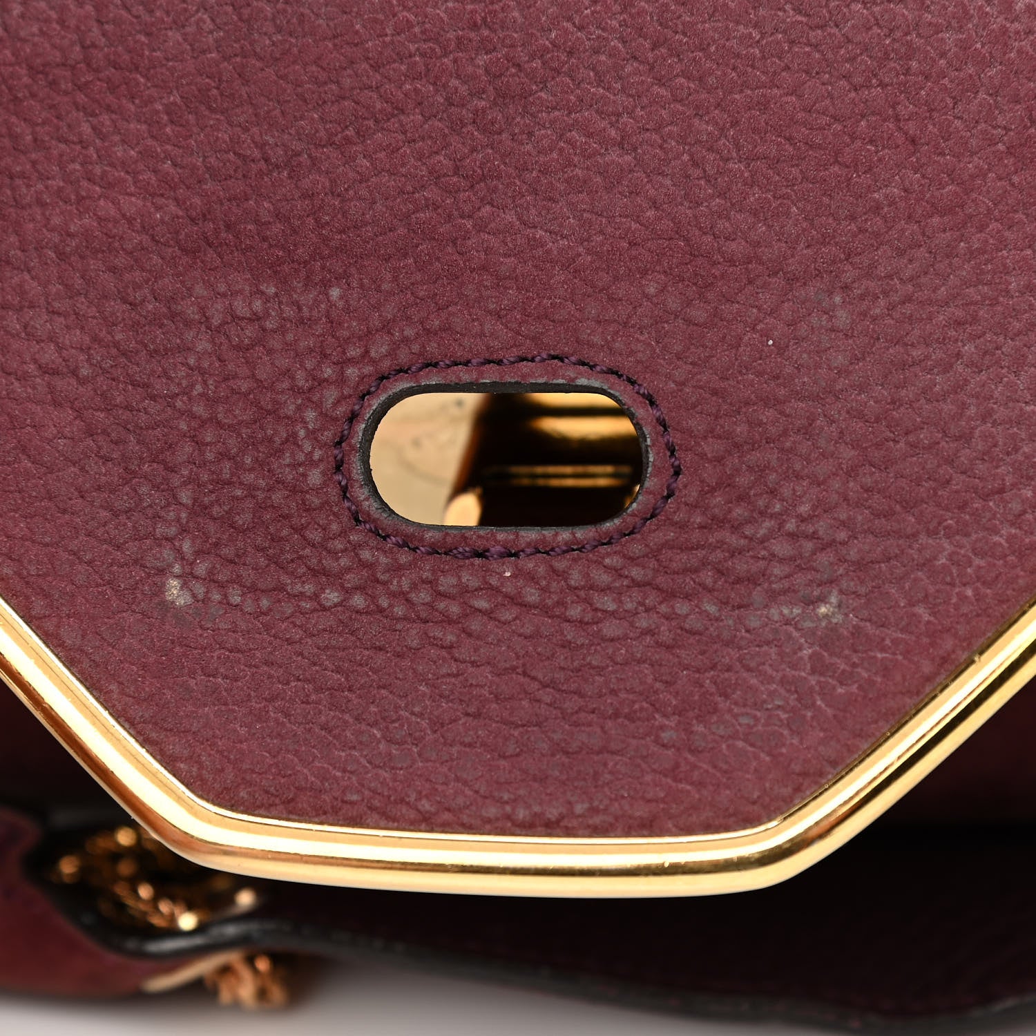 Chloe Nubuck Medium Sally Flap Bag Burgundy 11 of 14