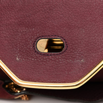 Chloe Nubuck Medium Sally Flap Bag Burgundy 11 of 14