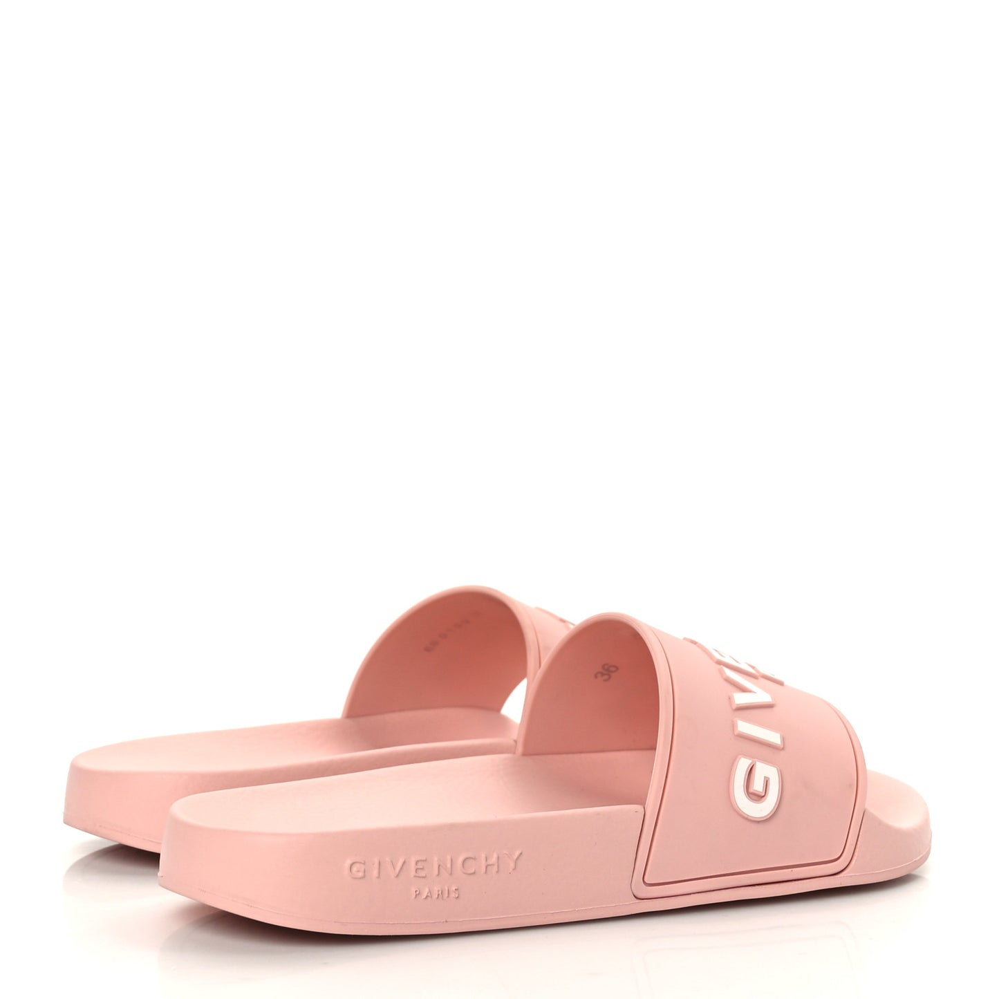 Rubber Womens Logo Womens Pool Slides Sandals 36 Nude Pink