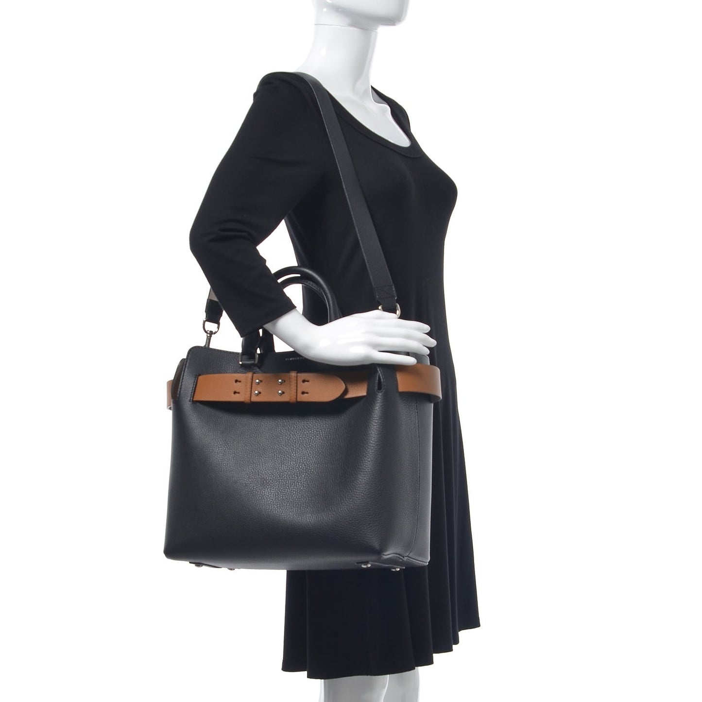 Soft Grain Calfskin Medium Belt Bag Black