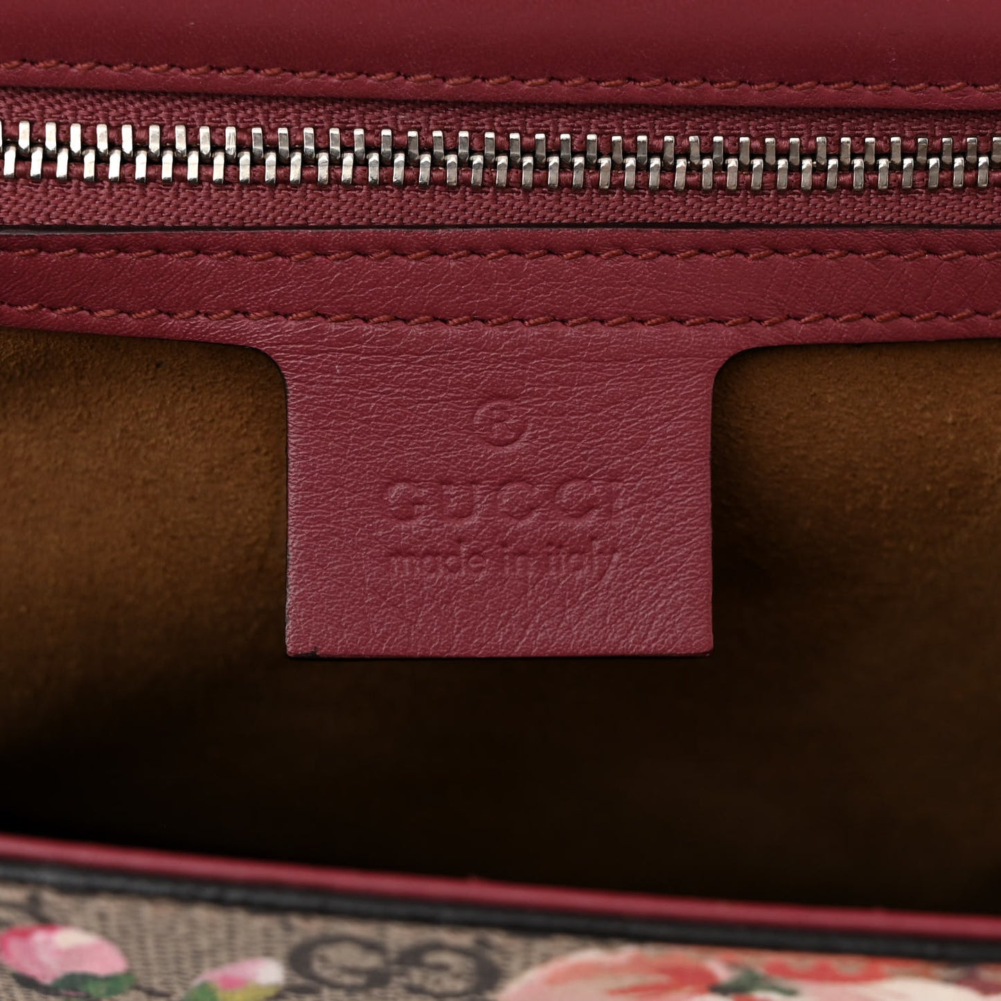 GG Supreme Monogram Blooms Medium Padlock Shoulder Bag Beige Multicolor Dry Rose