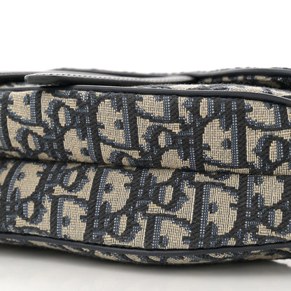 Christian Dior Oblique Saddle Bag With Strap Blue 10 of 10