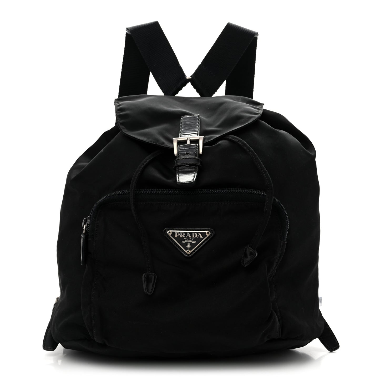 Tessuto Nylon Vela Cinch Backpack Black