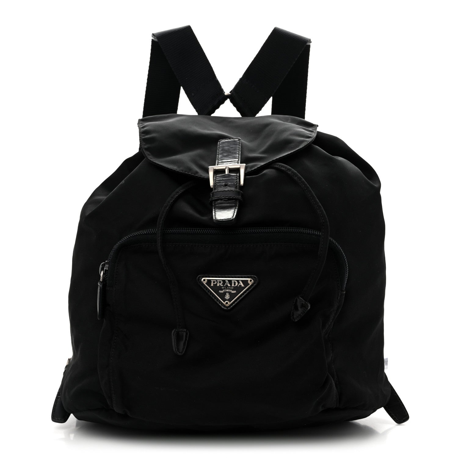 Prada Tessuto Nylon Vela Cinch Backpack Black 1 of 16