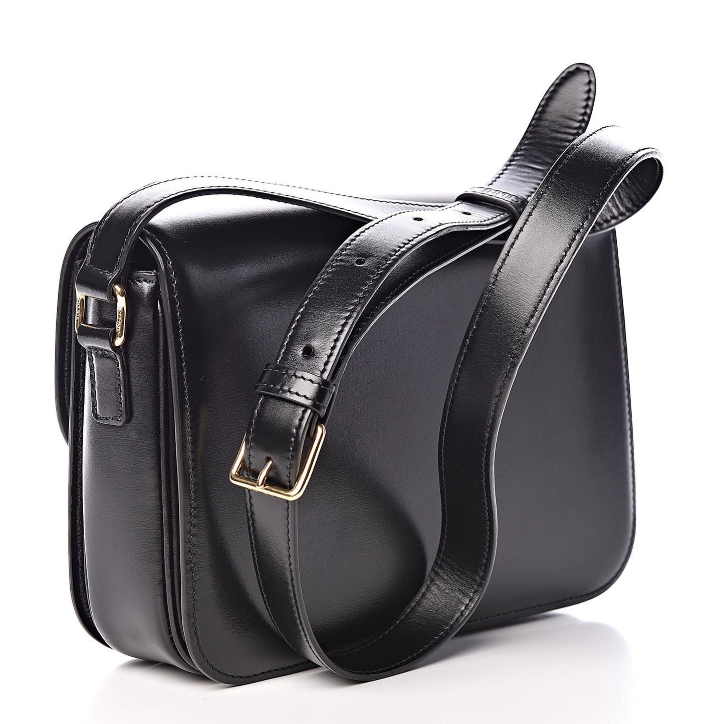 Shiny Calfskin Medium Triomphe Black