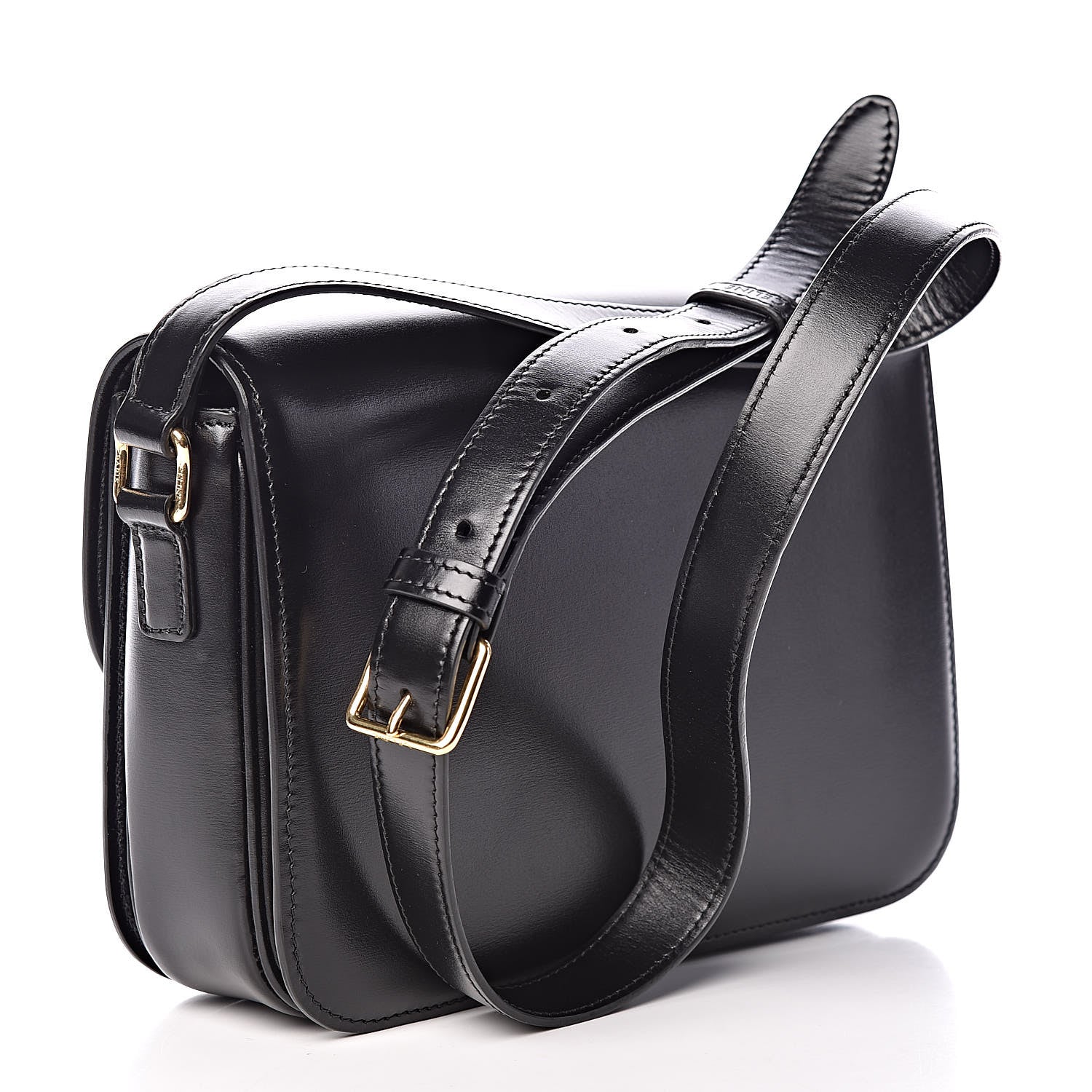 Celine Shiny Calfskin Medium Triomphe Black 3 of 12