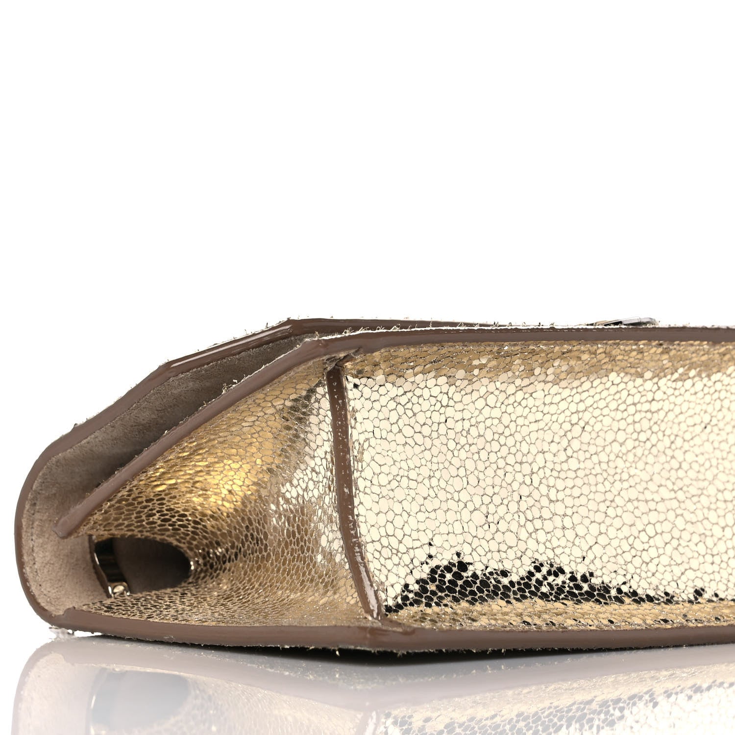 Jimmy Choo Glitter Fabric Finley Mini Shoulder Bag Champagne 9 of 11