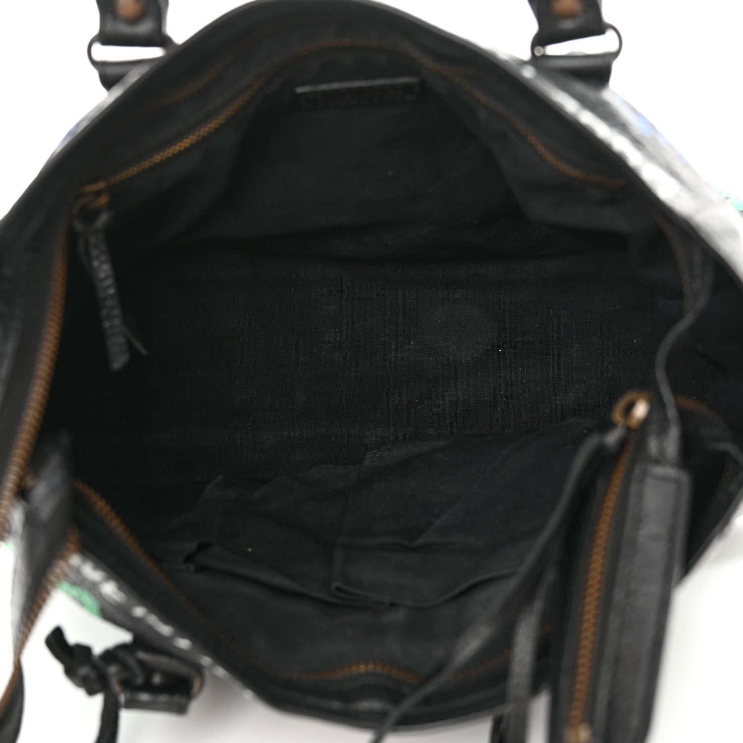 Balenciaga Agneau Graffiti All Over Classic Hardware S City Black Vert Rouge 6 of 12
