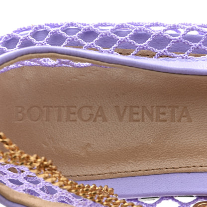 Bottega Veneta Mesh Calfskin Chain Stretch Ballerina Flats 37 Amethyst 7 of 9