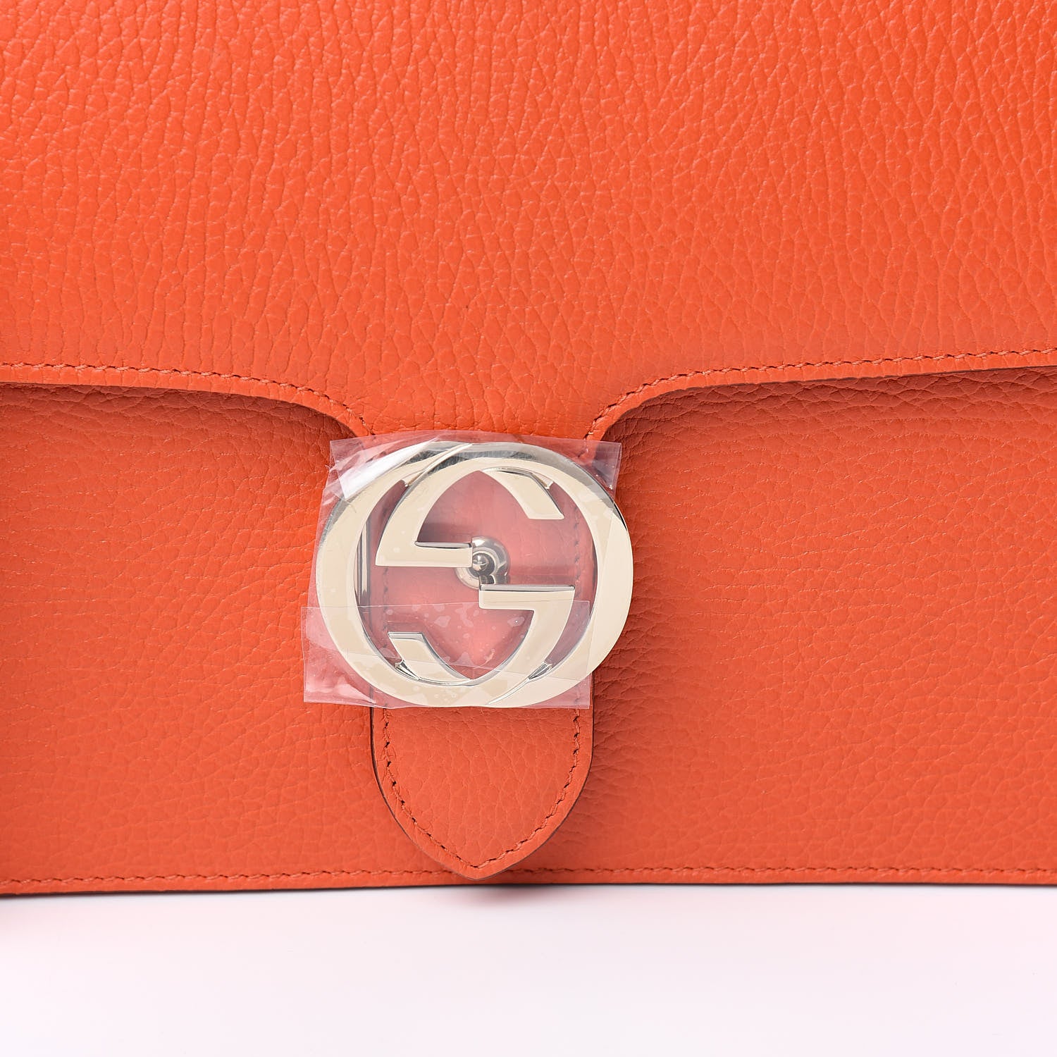 Gucci Dollar Calfskin Interlocking G Shoulder Bag Sun Orange 10 of 10