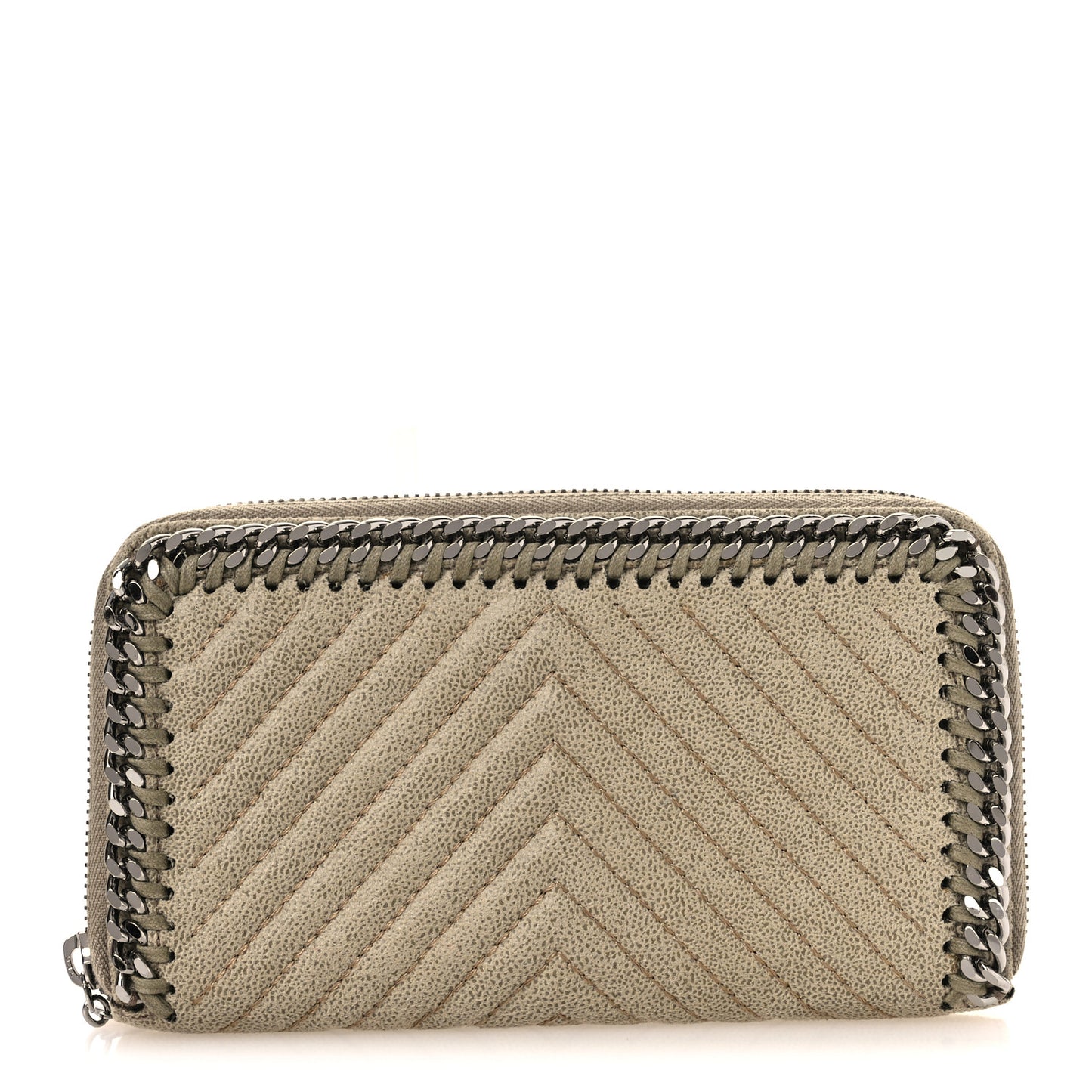 Shaggy Deer Chevron Zip Wallet Light Khaki