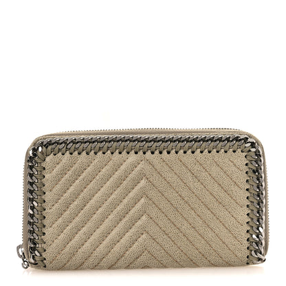 Stella McCartney Shaggy Deer Chevron Zip Wallet Light Khaki 1 of 6