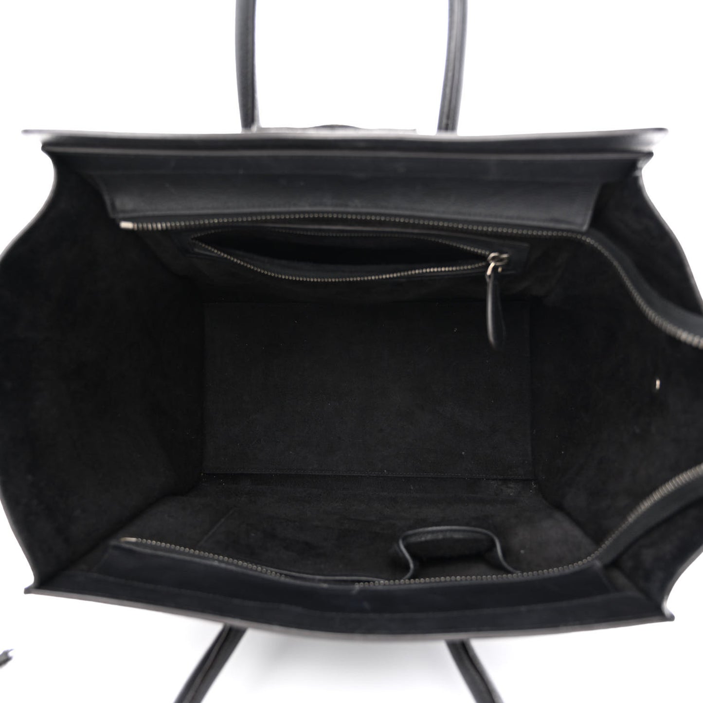 Drummed Calfskin Mini Luggage Black