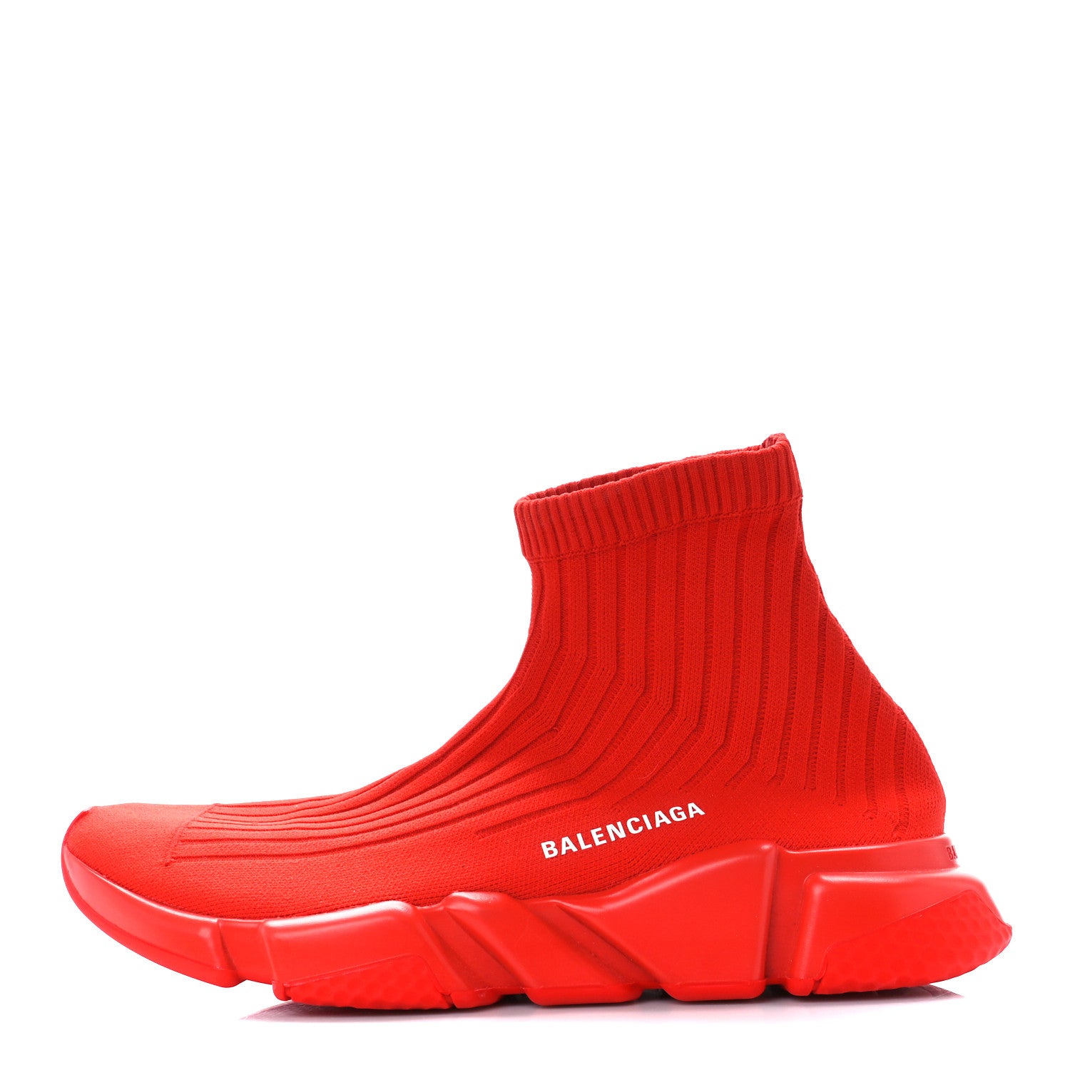Balenciaga Ribbed Effect Knit Mens Speed Sneakers 44 Rouge 1 of 9