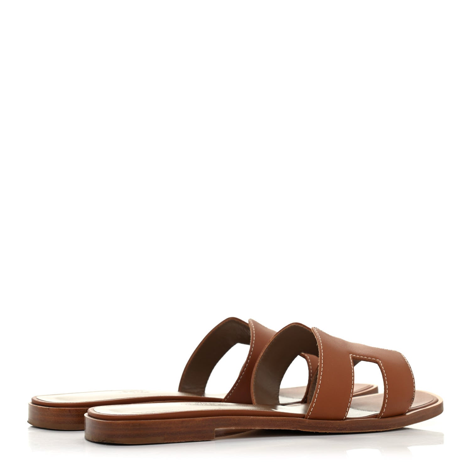 Hermes Box Calfskin Oran Sandals 36 Gold 3 of 4