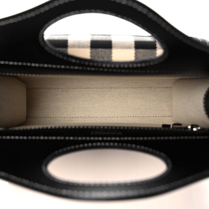 Burberry Smooth Calfskin Archive Canvas Check Mini Pocket Bag Butter Beige Black 5 of 10