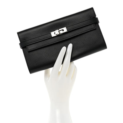Hermes Epsom Kelly Longue Wallet Black 2 of 8