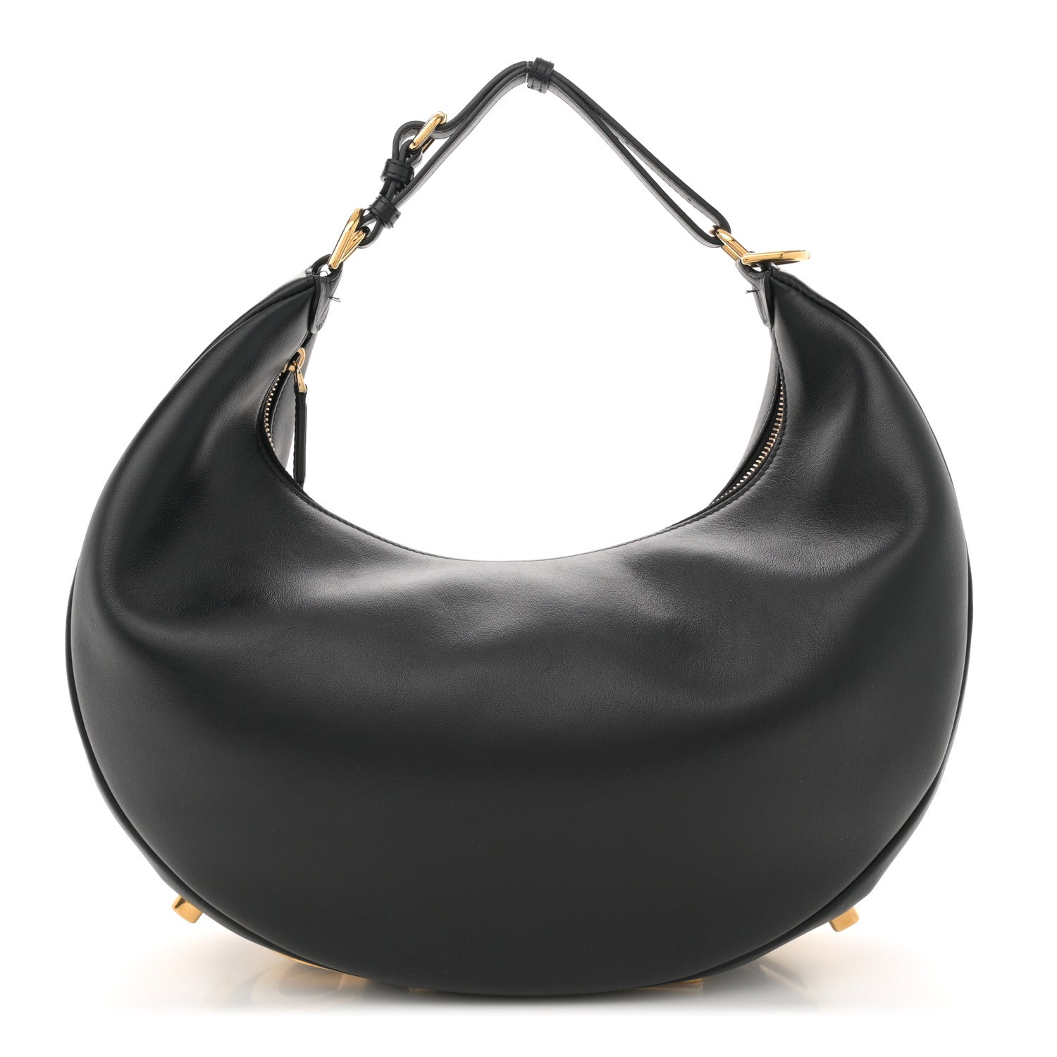Fendi Vitello Grace Matte Medium Fendigraphy Hobo Bag Black 1 of 11