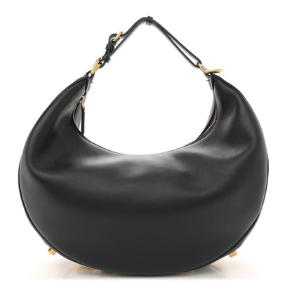Fendi Vitello Grace Matte Medium Fendigraphy Hobo Bag Black 1 of 11