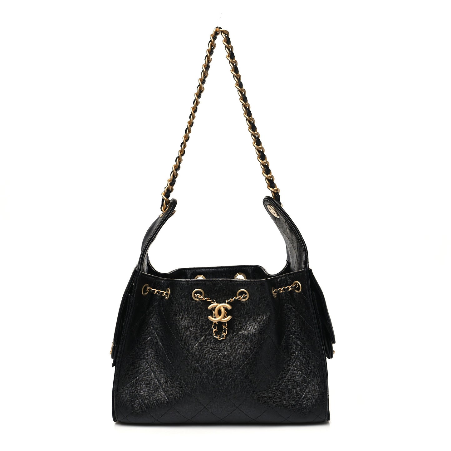 Caviar Quilted Small Chanel 25 Handbag Black