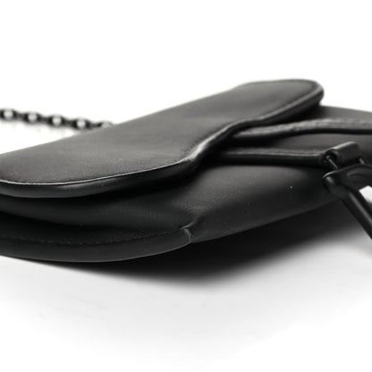 Christian Dior Ultra Matte Calfskin Nano Saddle Chain Pouch Black 5 of 6