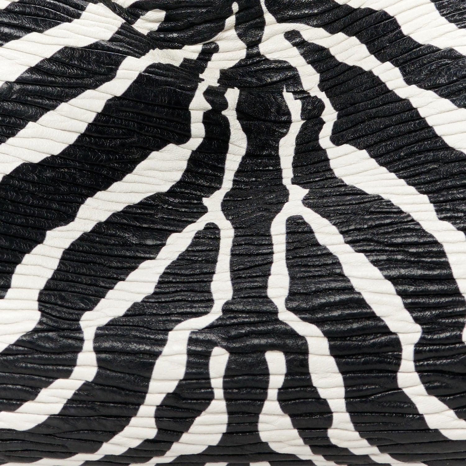 Bottega Veneta Nappa Zebra Print The Pouch Oversized Clutch White Black 9 of 11