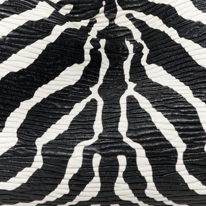 Bottega Veneta Nappa Zebra Print The Pouch Oversized Clutch White Black 9 of 11