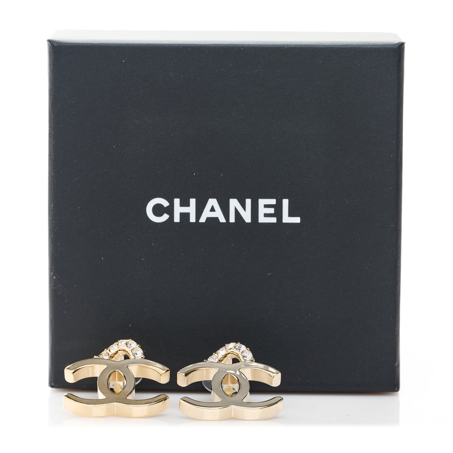 Crystal CC Earrings Gold
