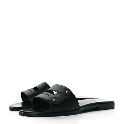 Hermes Calfskin View Sandals 35 Black 3 of 9