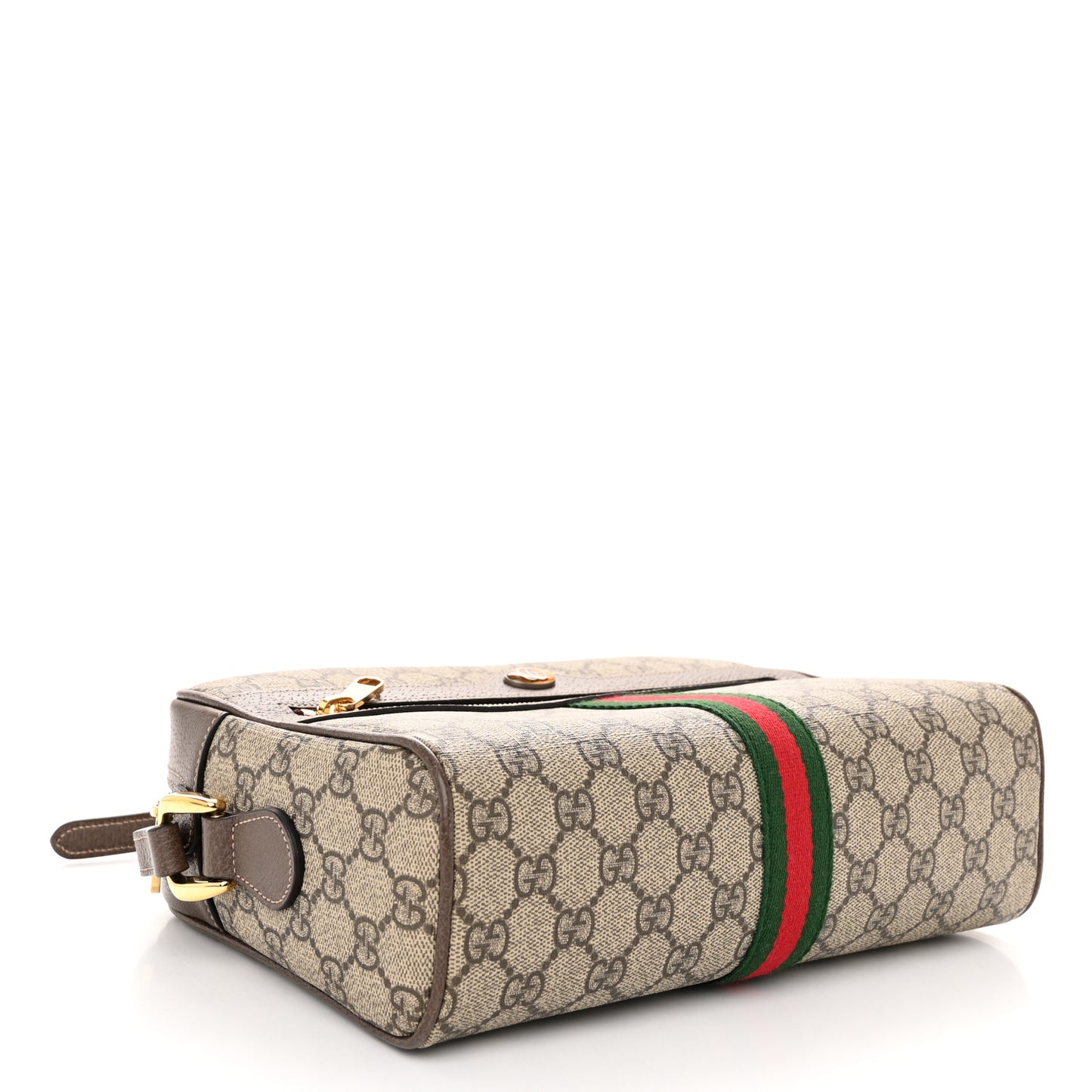 GG Supreme Monogram Web Small Ophidia Shoulder Bag Brown