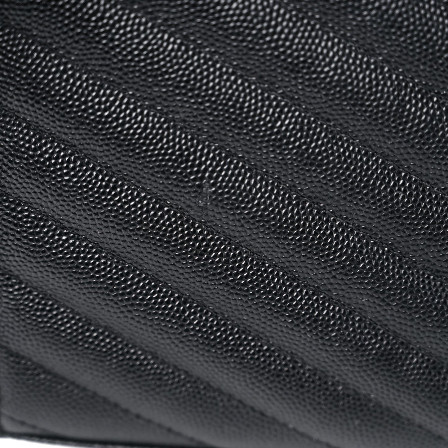 Grain De Poudre Matelasse Chevron Monogram Chain Wallet Black