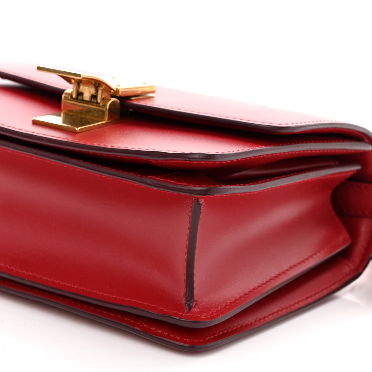 Smooth Calfskin Small Classic Box Flap Bag Red