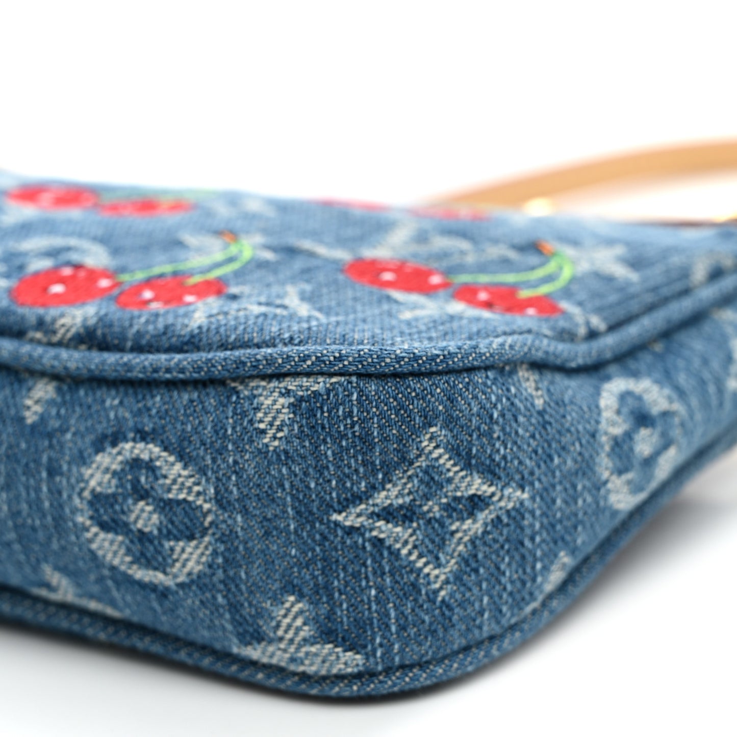 LV X TM Monogram Denim Cerises Pochette Accessories Blue