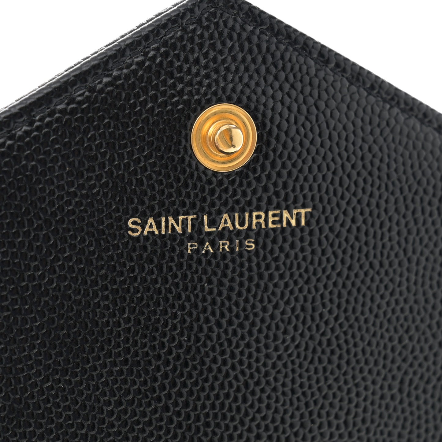 Grain De Poudre Matelasse Chevron Monogram Chain Wallet Black