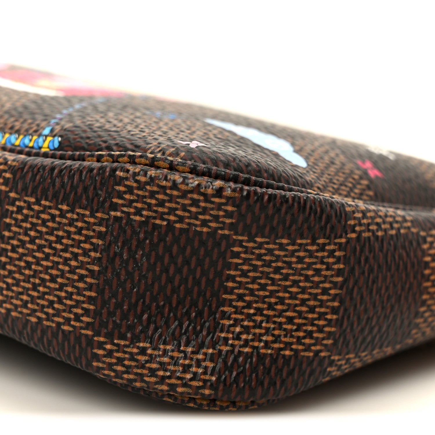 Louis Vuitton Damier Ebene 2020 Christmas Animation Big Wheel Mini Pochette Accessories Rose Ballerine 9 of 10