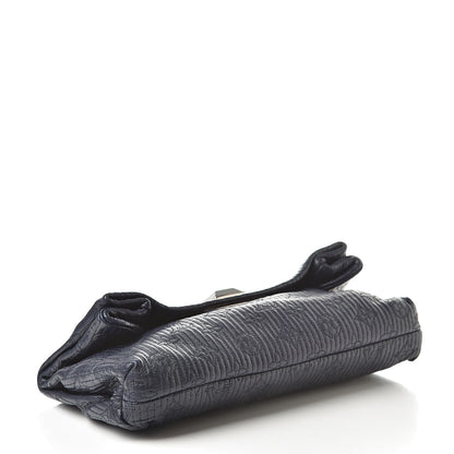Louis Vuitton Calfskin Quilted Monogram Altair Clutch Navy 4 of 8