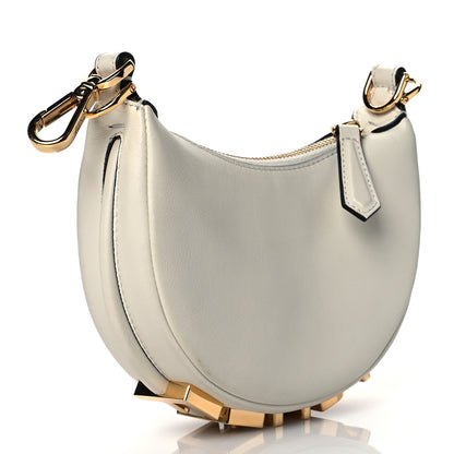 Fendi Vitello Grace Matte Nano Fendigraphy Hobo Charm White Ice 2 of 11
