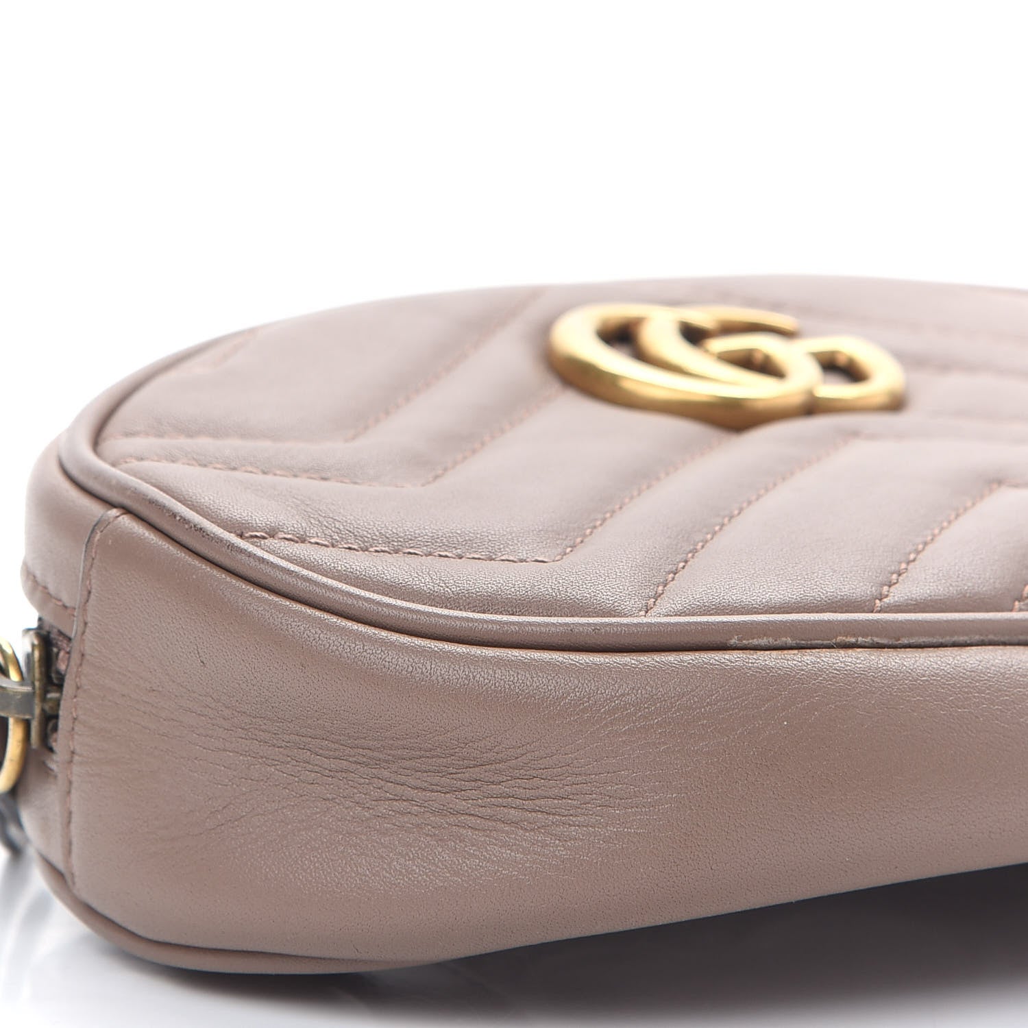 Gucci Calfskin Matelasse GG Marmont Belt Bag 95 38 Porcelain Rose 9 of 11