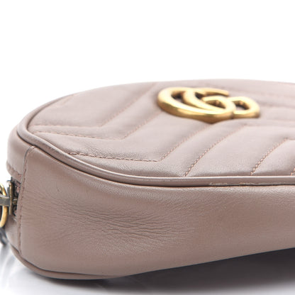 Gucci Calfskin Matelasse GG Marmont Belt Bag 95 38 Porcelain Rose 9 of 11