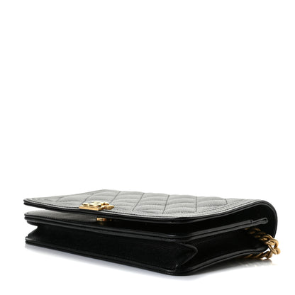 Chanel Caviar Quilted Boy Wallet On Chain WOC Black 5 of 8