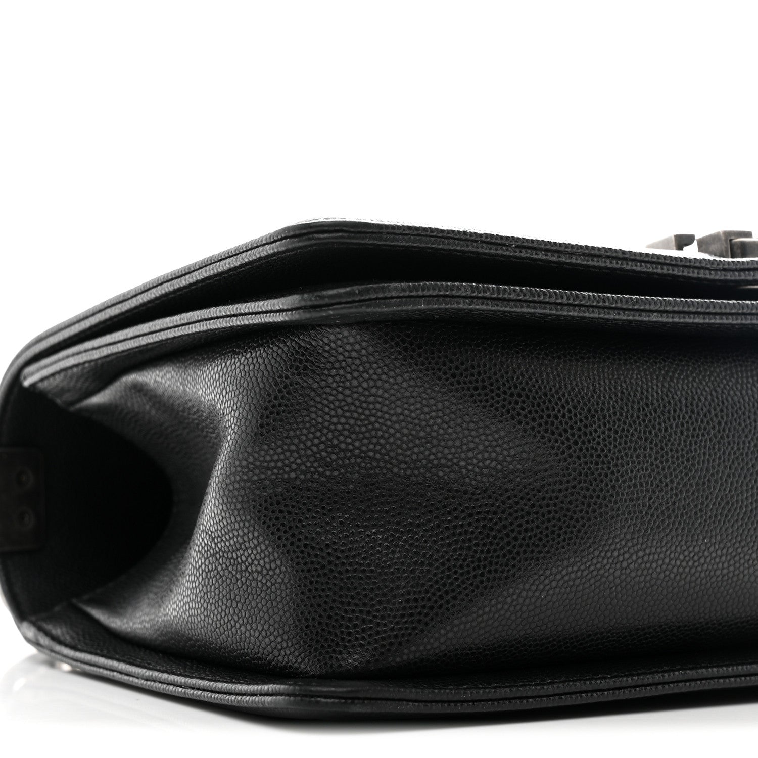 Chanel Caviar Chevron Quilted Medium Boy Flap Black 9 of 10