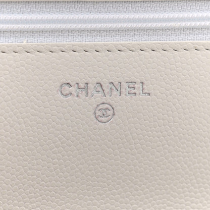 Chanel Caviar Quilted My Everything Wallet On Chain WOC White 6 of 11