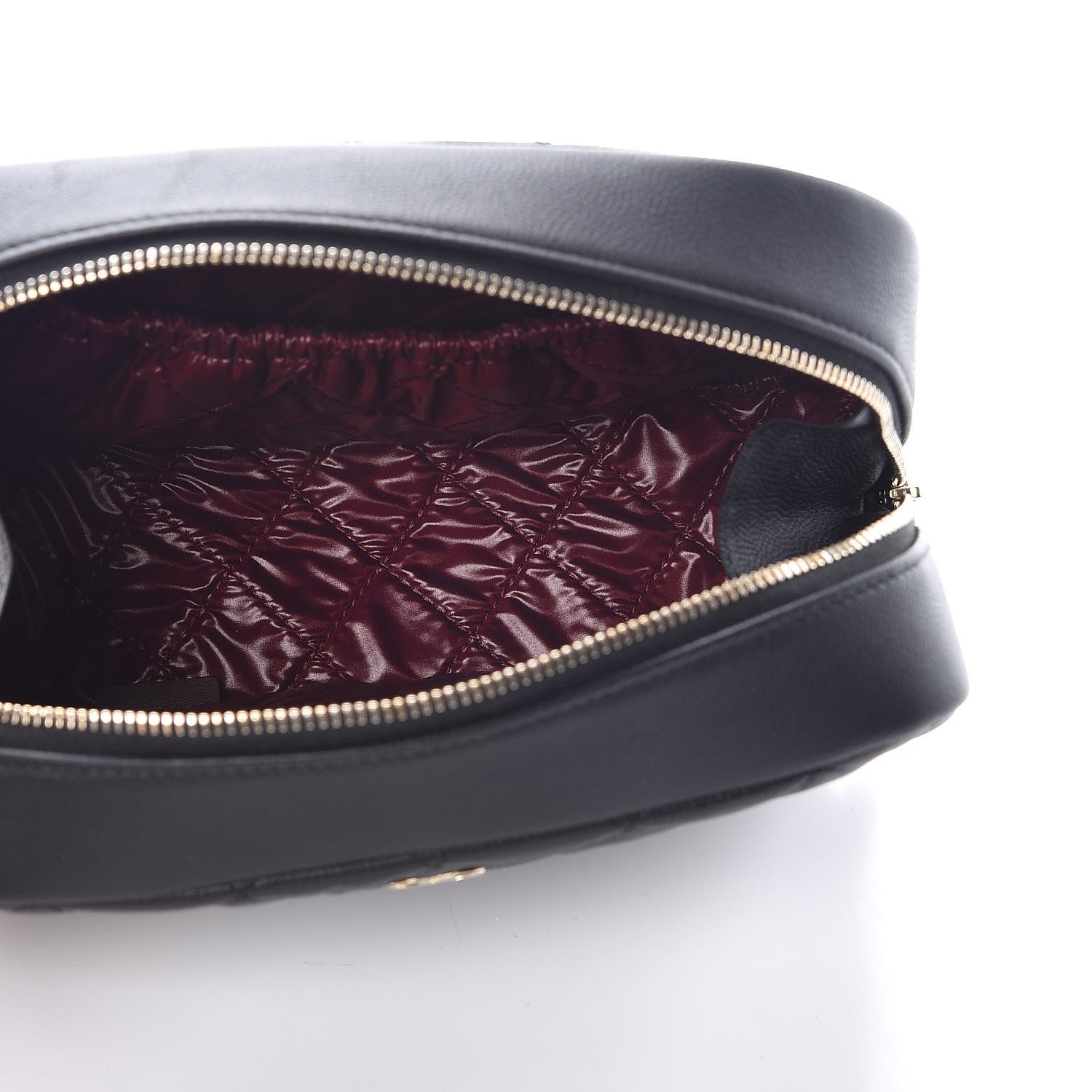 Chanel Caviar Quilted Curvy Pouch Cosmetic Case Black 5 of 8