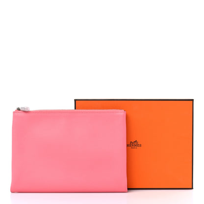 Hermes Evercolor Atout Pouch Rose Azalee Vert Cypress 11 of 11